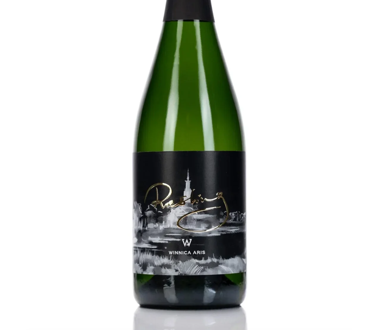 Rzemieślnicze wino musujące Riesling 2023 Brut z Winnicy Aris w Osiecznicy w ramach enoturystyki lubuskiej